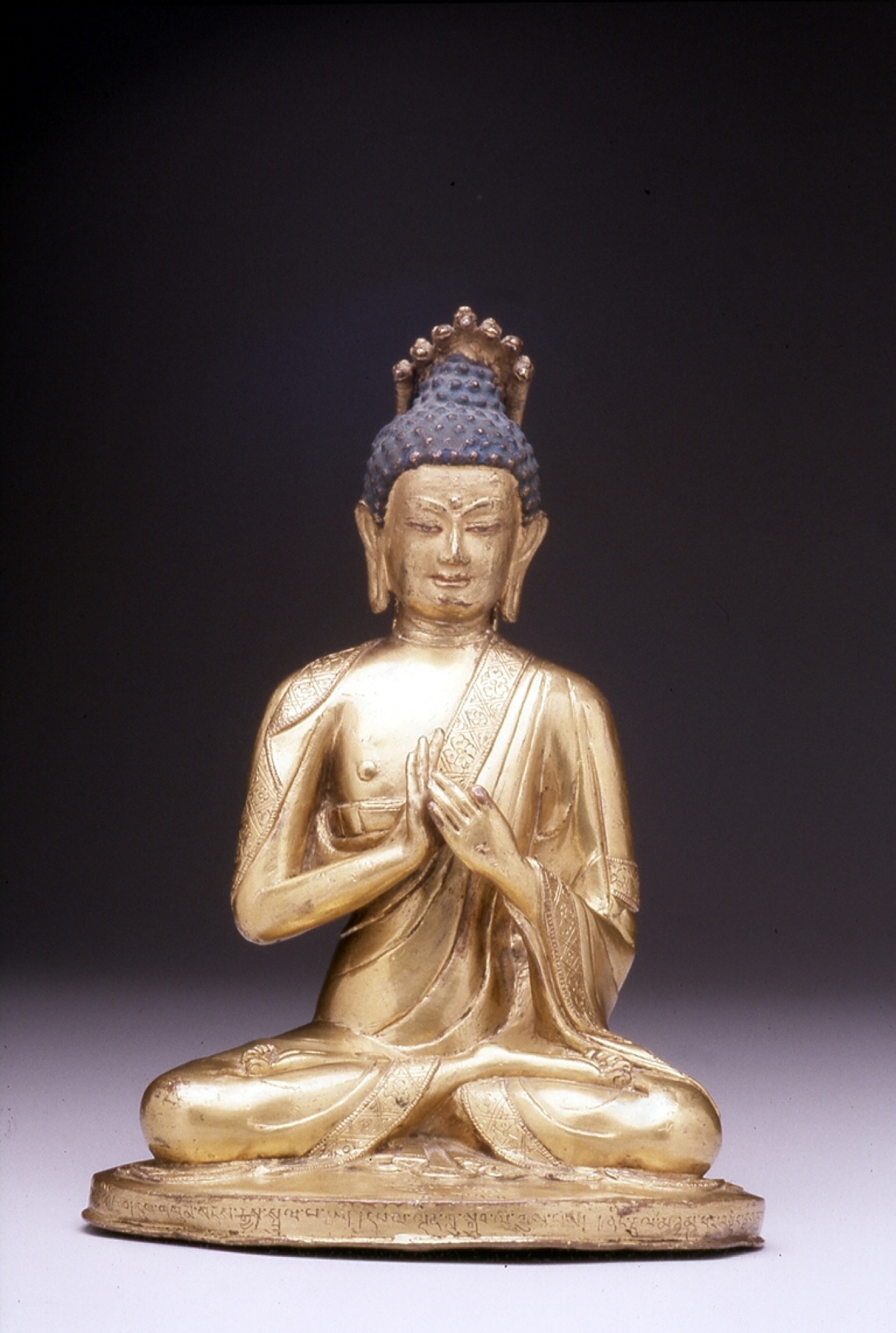 Nāgārjuna — vergoldete Bronzestatue, Tibet, ca. 1650